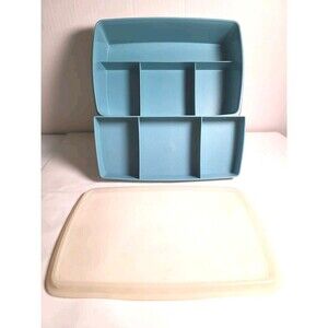 Vintage Tuppercraft, Stow-n-Go,  3 pieces storage box, Tupperware 767-2